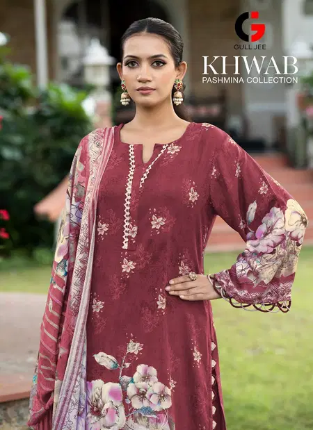 Khwab By Gull Jee Viscose Pashmina Dress Material Wholesale Market In Surat
